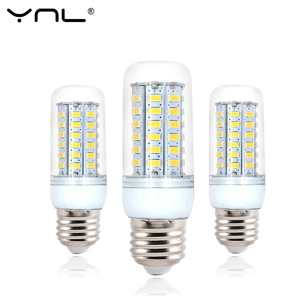 YNL 220V Bombillas LED Lamp Bulb E27 5 24 38 48 56 69LEDs SMD5730 lamparas Lampada