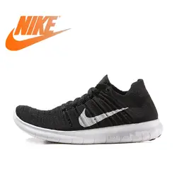 Оригинальный Nike Оригинальные кроссовки Free RN Flyknit Для женщин дышащие кроссовки обувь спортивная, кроссовки открытые теннисные туфли