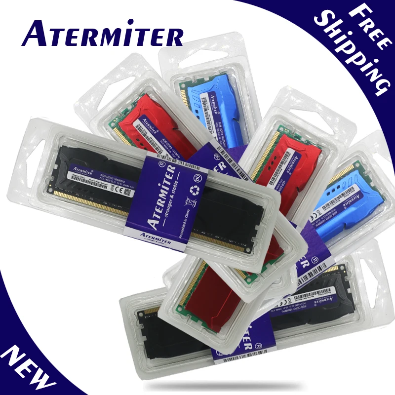 Оперативная память atermiter DDR3 2 ГБ 4 ГБ 8 ГБ PC3 1866 1600 1333 МГц 1600 МГц 10600 12800 радиатор память пк модуль памяти настольный компьютер