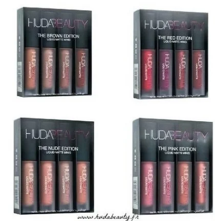 

Huda Beauty Lipstick 4PCS/Set Mini Liquid Matte Lip Stick Liner Huda Beauty Gloss Batom Long Lasting Lipsticks Huda Beauty Nude
