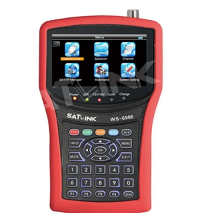 Satlink ws-7990 WS-6966 спутниковый Finder Meter MPEG4 DVB-S2 измерительный прибор с поиском спутникового сигнала 6966 HD HDMI спутниковый ПОИСК СИГНАЛА