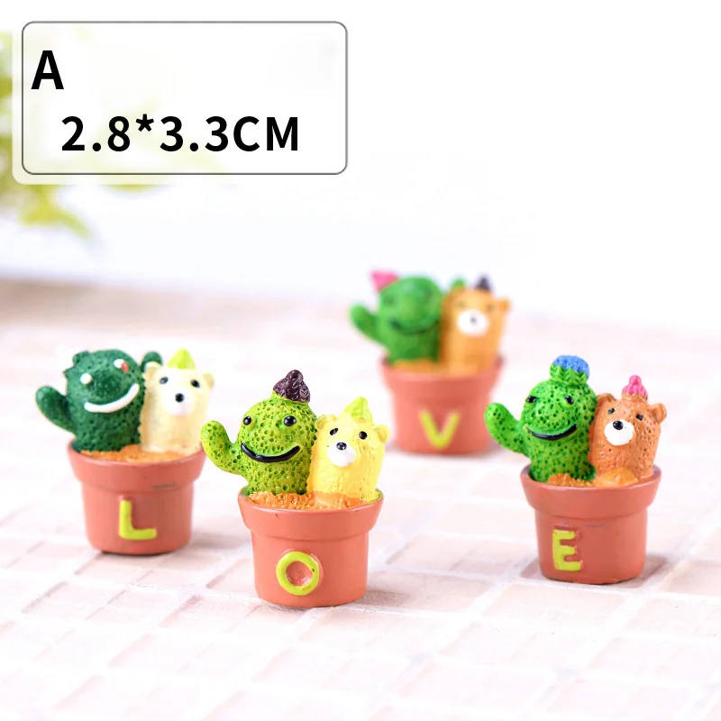 4pcs/set LOVE Cactus Model Potted Plant action Figure Miniature Figurine Fairy home Garden Wedding Doll Decoration Girl toy gift 4pcs/set LOVE Cactus Model Potted Plant action Figure Miniature Figurine Fairy home Garden Wedding Doll Decoration Girl toy gift