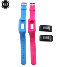 Модные дизайнерские цифровые ЖК-часы с шагомером, бегом, шаговой дистанцией, счетчик калорий, наручные многофункциональные спортивные часы с браслетом