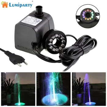 

LumiParty Submersible Water Pump with LED Light for Aquariums KOI Fish Pond Fountain Waterfall underwater light pond Lighting