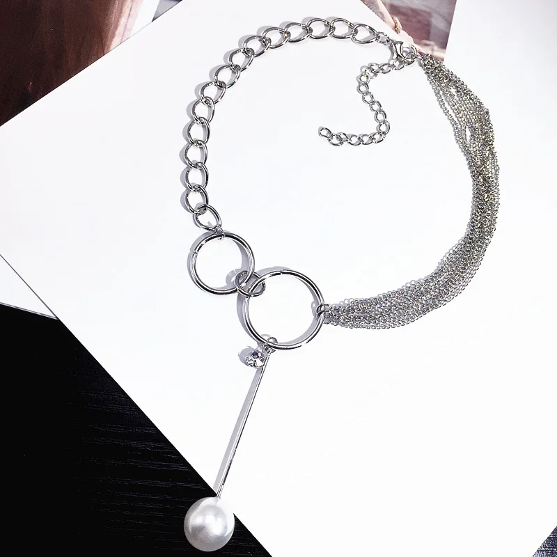 

Buckle Pearl Necklace Accessories Simple Multilayer Necklace Clavicle Chain Neck Necklace Choker Neck Jewelry elf on the shelf