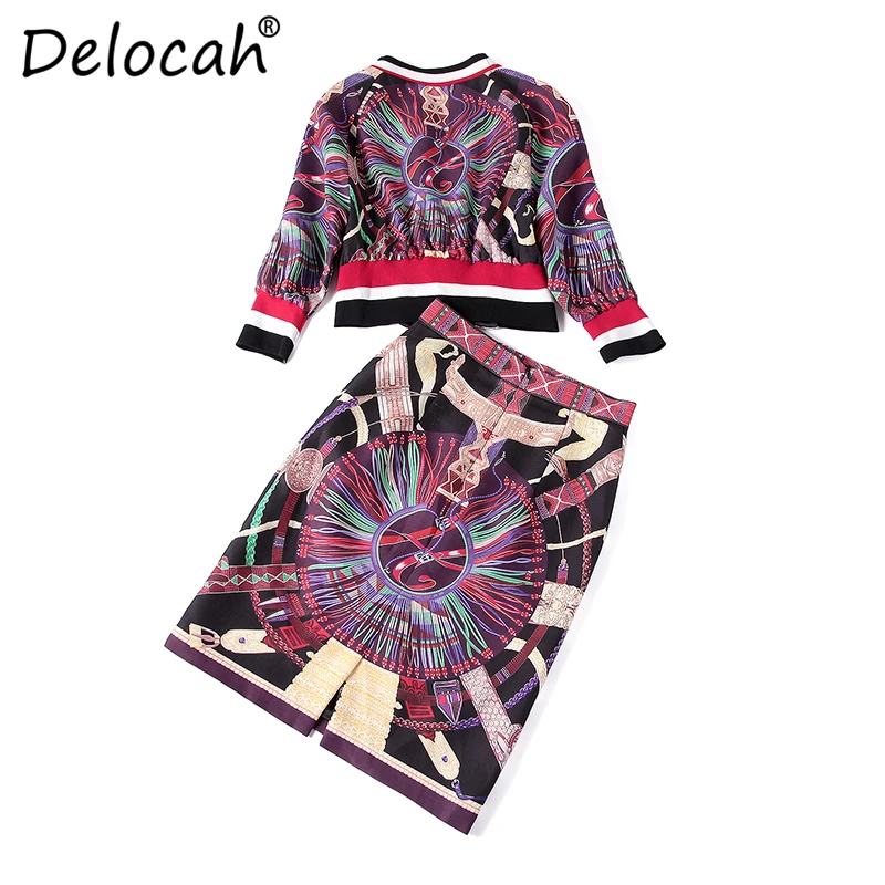 Delocah/осенне зимние женские комплекты костюмов Подиумные модные дизайнерские