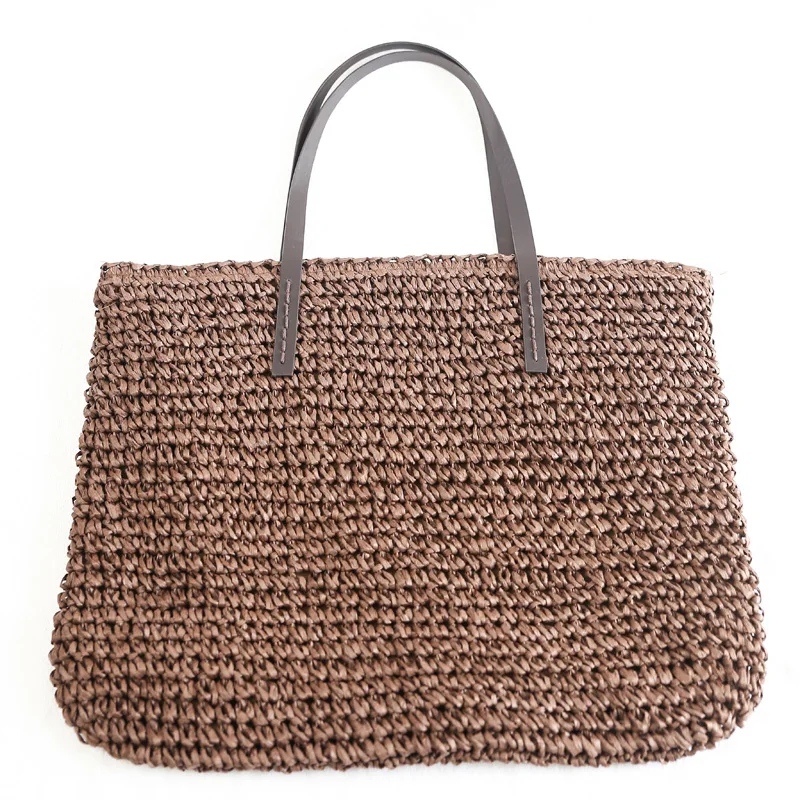 

2019 New Beach Woven Straw Bag Single-shoulder Women's Bag Japan and South Korea Simple Leisure Vacation Travel Straw Bag Tide