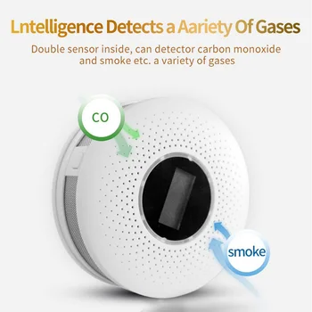 

Carbon Monoxide Detector Smoke Tester Carbon Monoxide Gas Analyzer Fire Sensor PlasticCo Combination Sound Alarm Monitor Detect