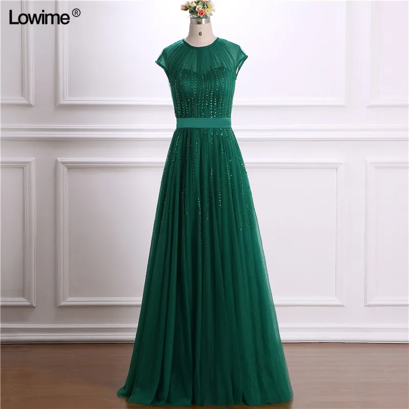 

Simple Dark Green Evening Dresses A-Line With Sequin Summer Beach Boho Evening Party Gowns With Sash Long Women Party Gowns