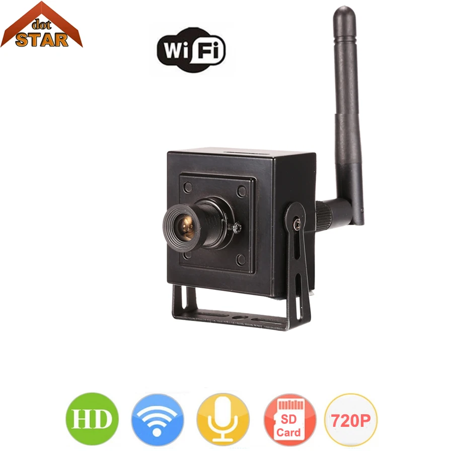 

Mini Wifi Camera HD 720P Network IP CCTV Camera Microphone Audio P2P Support Android iPhone view smallest wireless camera