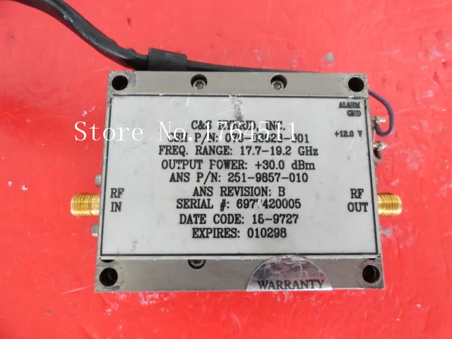 

[BELLA] HARRIS 076-03628-001 17.7-19.2GHz G:30dBm 12V SMA amplifier