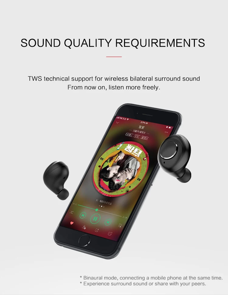 Wireless Bluetooth Earphone HiFi Bass Mini Bluetooth Earbuds with Charging Box Earphones Mic For Phone PK X2T (12)