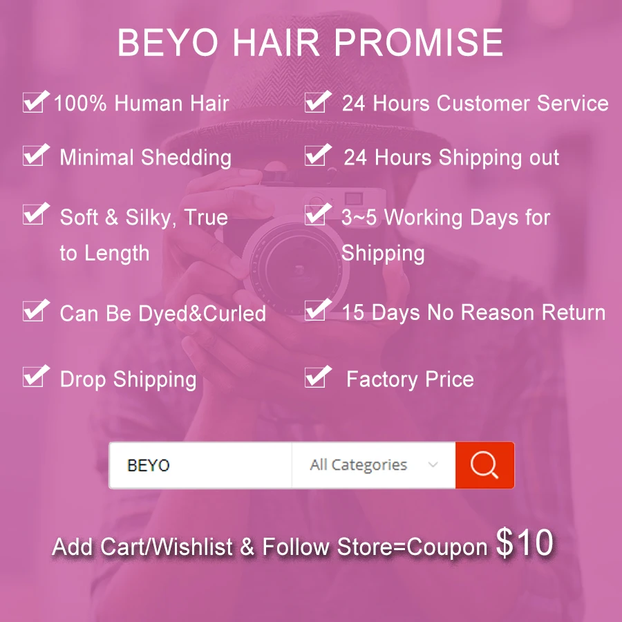 Beyo Straight Hair Bundles 100% Human Hair Bundles Non-Remy Hair Extensions 1/3/ 4 Bundle Deals 8-28 Inch Indian Hair Bundles