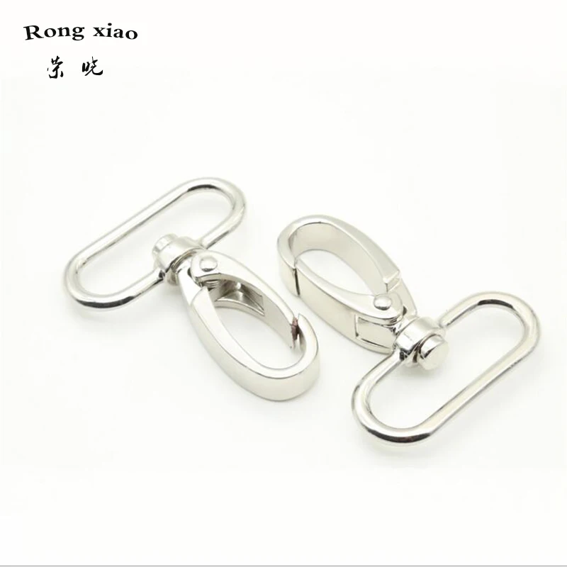 

1 1/4 inch inner size Swivel Snap Hooks 32 mm Nickel Silver High Quality Lobster Clasps for Men's Bag Packbag Handbag 50 pcs