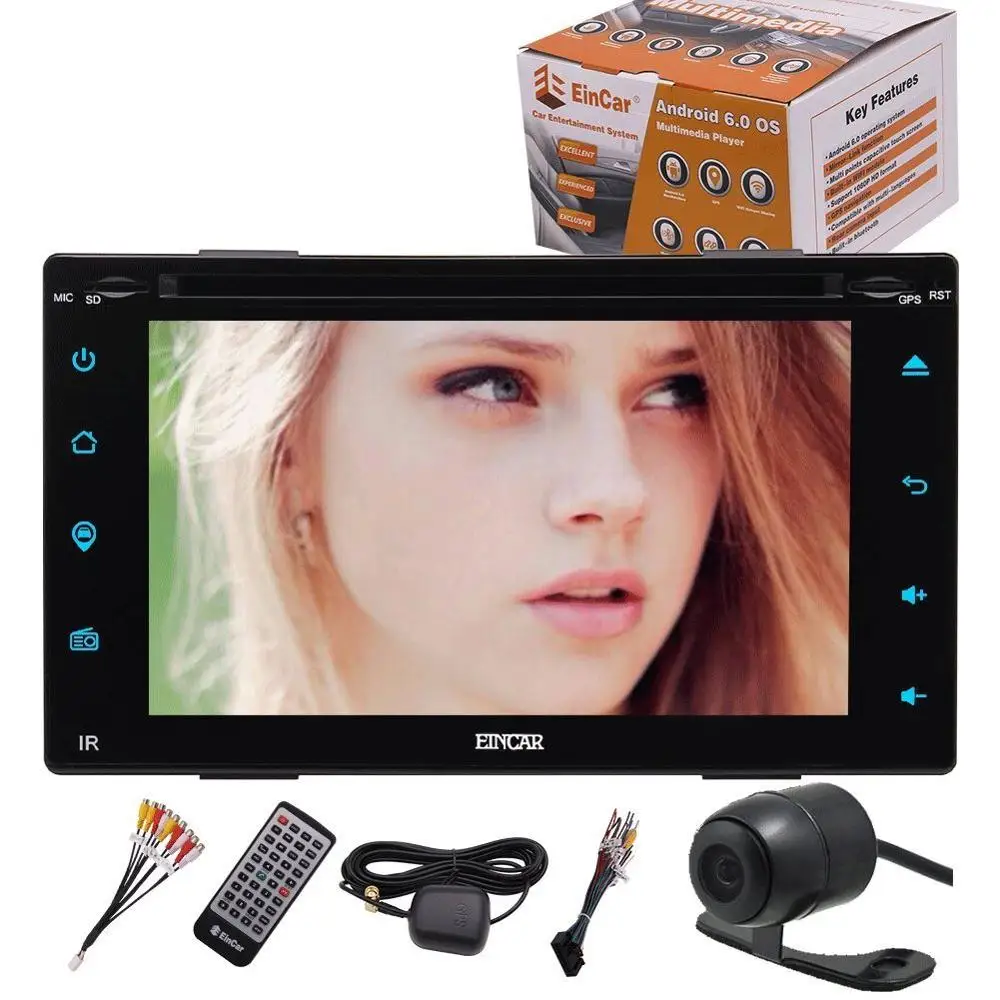 free camera+2 Din Android 6.0 Full Touch Car Pc Tablet Double din Audio