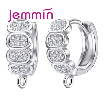

Creative Austrian Crystal Hoop Earring Findings For Women DIY Earrings Jewelry Connector Making 100% 925 Sterling Silver