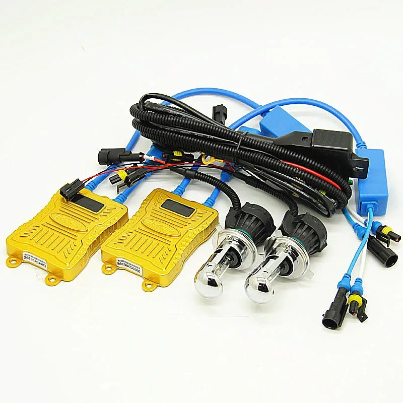  fast bright 55W hid xenon H4 9004 9007 H13 high low beam headlight kit with new led digital screen  - 33001264319