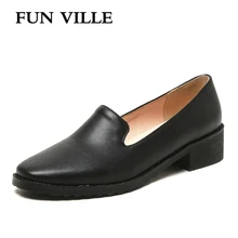 Забавные женские осенние туфли на плоской подошве г. женские оксфорды из искусственной кожи с квадратным носком, пикантная женская обувь размер 34-43