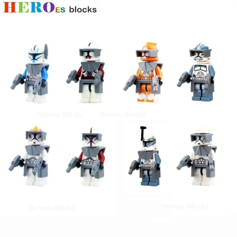 

Star Wars The Force Awakens Clone Storm trooper Pilot Building Blocks Commander Fox Rex Figure Bricks Toy gift Compatible Legoed