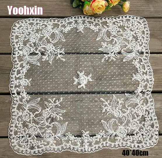 

New 2019 embroidery place tablemat cloth lace pad pot cup mug tea drink doilies Coffee coaster Christmas dining placemat kitchen