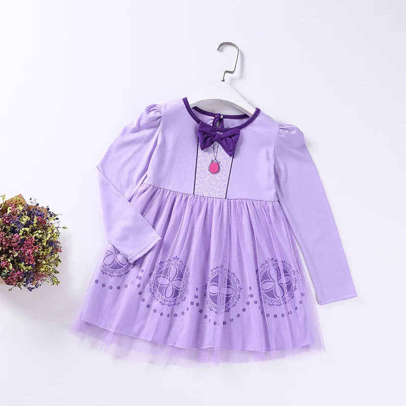 

Christmas Fancy Girls Princess Dress Kids Sofia Baby Girl Party Dress Autumn Winter Children's Costume Long Sleeve Dress Vestido
