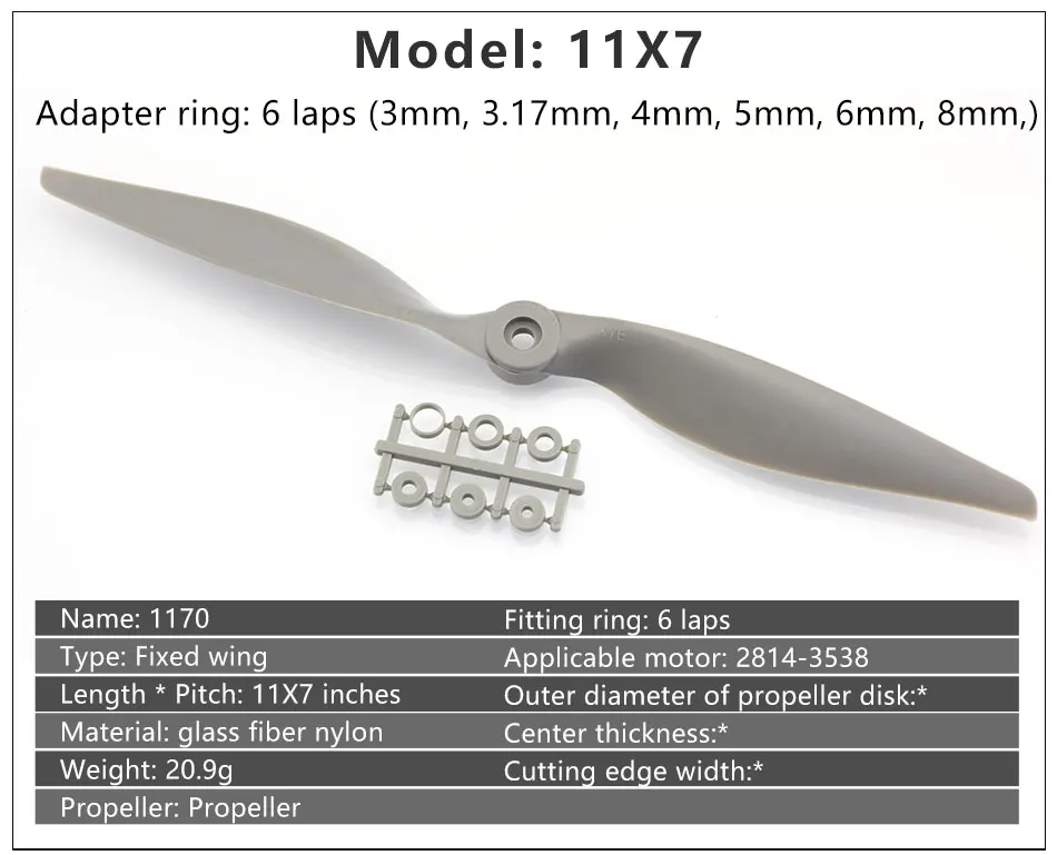 Нейлоновый пропеллер Gemfan Apc 8X4/8X6/9X4,5/9X6/10x5/10X6/10x7/11x5,5/12x6/ 13x6,5/14x7/15X8/16X8/17x10 реквизит для радиоуправляемой модели самолета