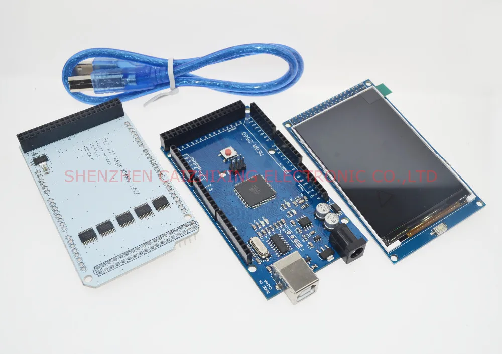 3," TFT LCD сенсорный+ TFT 3,2 дюймовый экран+ Мега 2560 R3 с usb кабелем для Arduino комплект