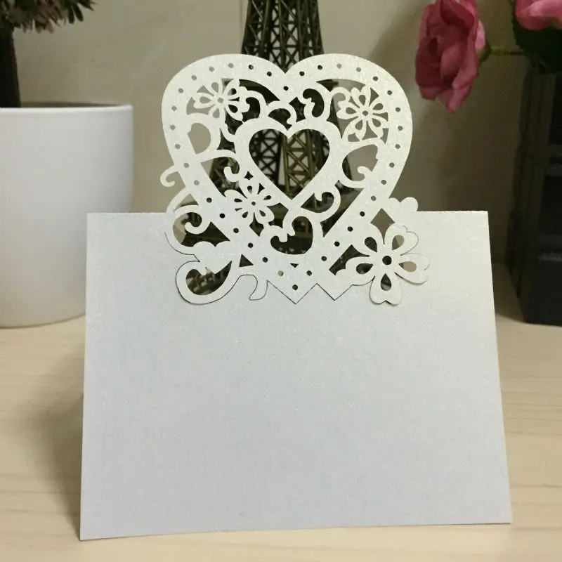 Белые бумажные вырезанные лазером бабочки 50 шт. сувениры приглашения свадебная открытка настольная карта для декорации для свадьбы