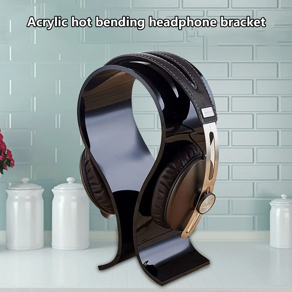High Quality Durable Universal U Type Acrylic Earphone Headset Holder Headphone Desk Display Stand Bracket Earphone Accessories
