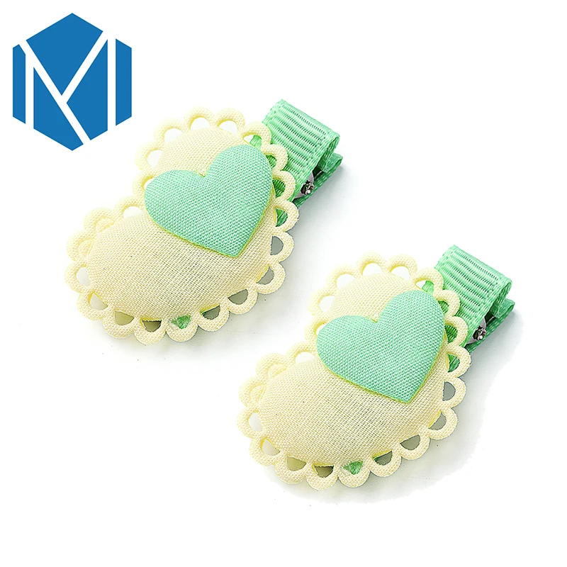 M MISM 1 пара милые хлопковые детские шпильки для волос Kawaii Твердые кружевные