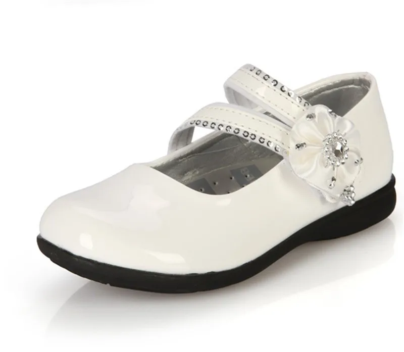 Лидер продаж обувь для девочек Кожаные Классические однотонные хорошее качество бренд принцесса детей Обувь для подростков Обувь для девочек больше Размеры 26-38