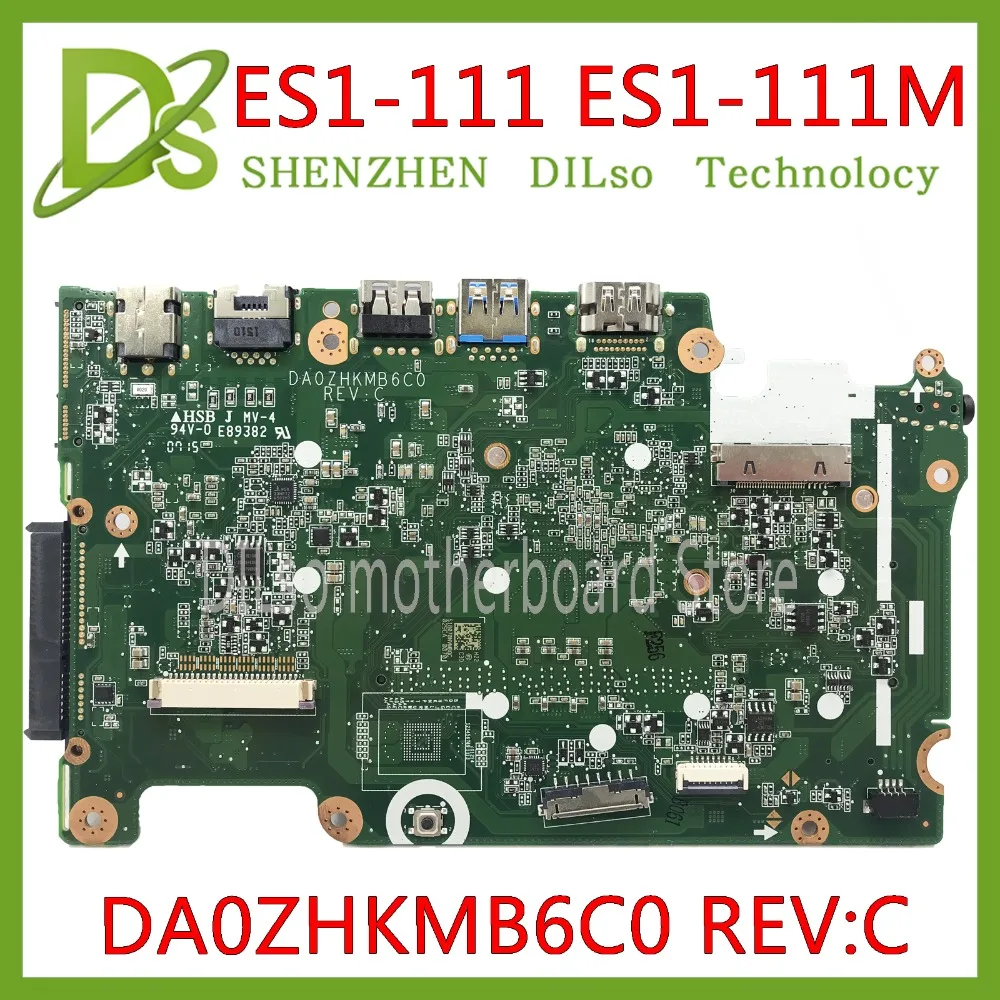 KEFU DA0ZHKMB6C0 материнская плата для acer Aspire ES1-111 E3-112 V3-112P Материнская плата ноутбука DDR3 процессор Celeron работы