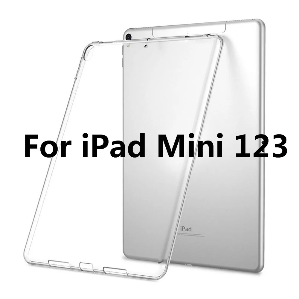 Для Apple iPad Mini 1 2 3 4 чехол TPU Мягкий Прозрачный бампер чехол для iPad Mini 7," ультра тонкий прозрачный силиконовый чехол A1550 - Цвет: For iPad Mini 123