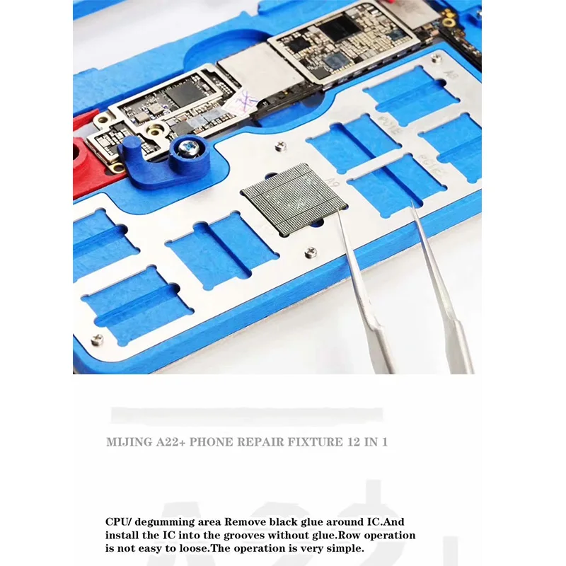 12 в 1 MIJING A22+ Материнская плата ремонтная арматура печатная плата печатной платы Держатель джиг доска для iPhone 5S/6/6 S/6SP/7/7 P/8/8 P/XR обслуживания платформы