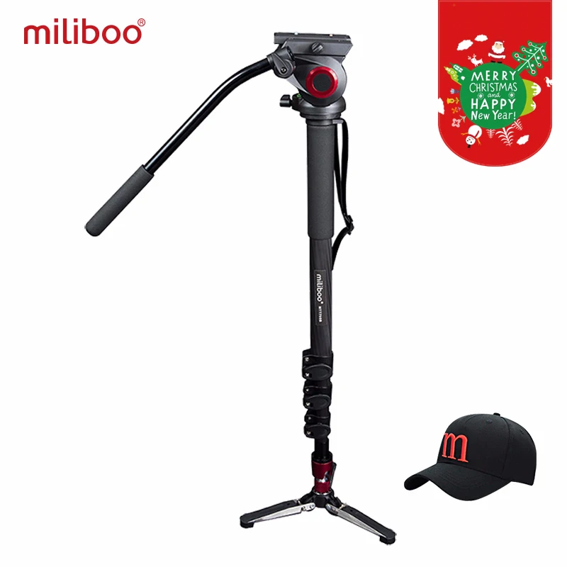 miliboo MTT705B Դյուրակիր ածխածնային մանրաթել եռոտանի և մոնոպոդի համար պրոֆեսիոնալ Կամերայի տեսախցիկի համար / Տեսանյութ / DSLR կանգառ, մանֆրոտոյի կես գինը