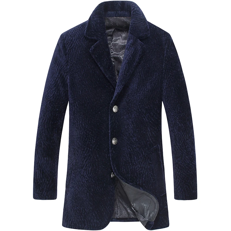 

Sheep shearing fur coat men winter genuine wool fur jacket male thick warm medium long free shipping 4XL New Phoenix 1027E