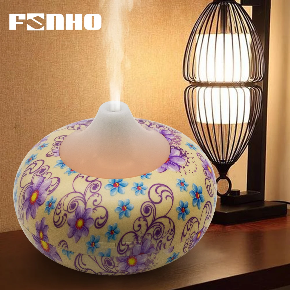 

FUNHO 300ml Aroma Essential Oil Diffuser Ultrasonic Cool Mist Humidifier Air Purifier 7 Color Change LED Light for Home 80003-C