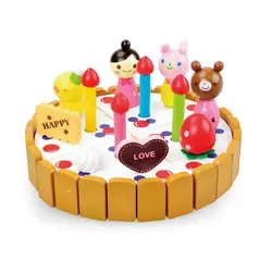 Детские игрушки для детей торт игрушка играть фрукты резать праздничный торт Кухня Еда игрушки cocina-де Juguete Игрушка день рождения, Рождество