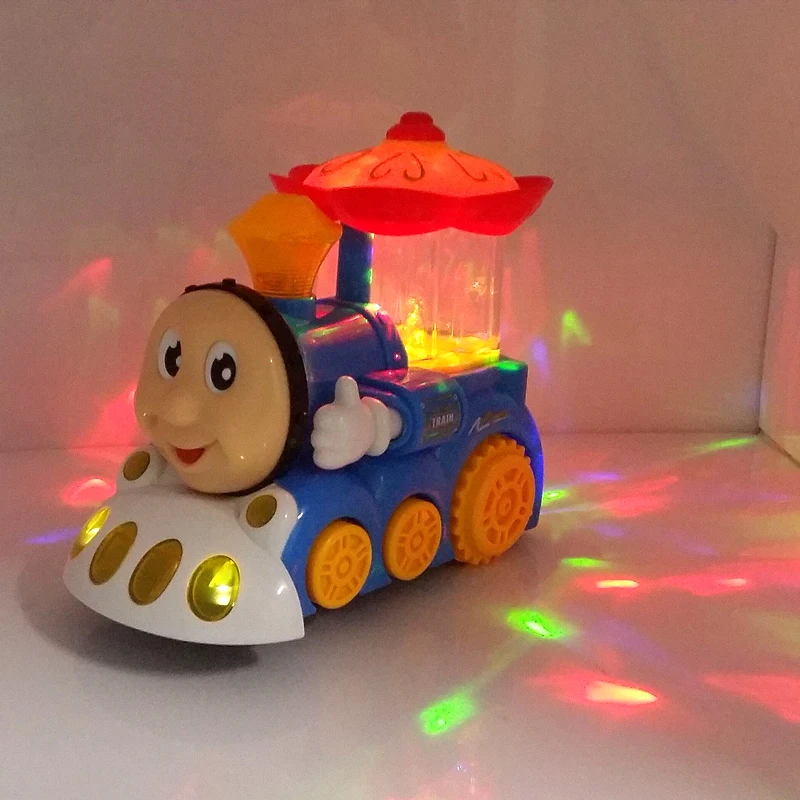 Electric Fountain Train Toys - Light-Up and Musical with Movable Eyes and Mouth image 4