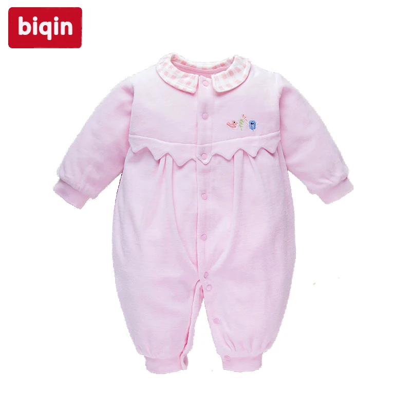 

Biqin 3M-9M boys girls clothes rompers baby children kids clothing boys girls Spring Autumn rompers Baby Warm Long Coat