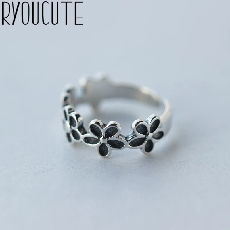 

Romantic Retro Flower Silver 925 Rings for Women Luxury Jewelry Finger Ring Sterling Silver Jewelry anillos plata 925