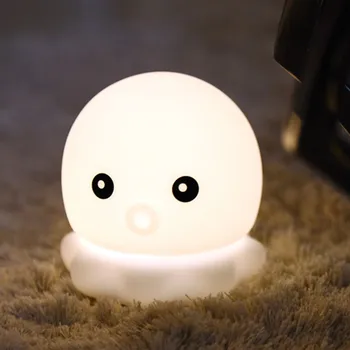

Octopus LED Night Light Touch Sensor Colorful Silicone Table Lamp Battery Powered Bedroom Bedside Lamp for Children Kids Baby