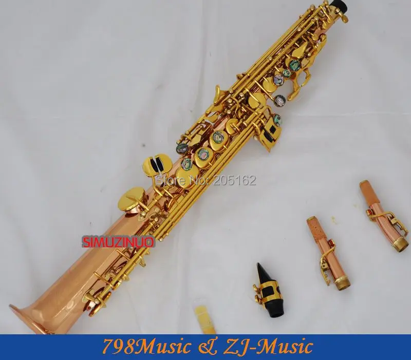 Phosphor Bronze Copper Soprano Saxophone Bb key to High F key and G Key-2 Neckes