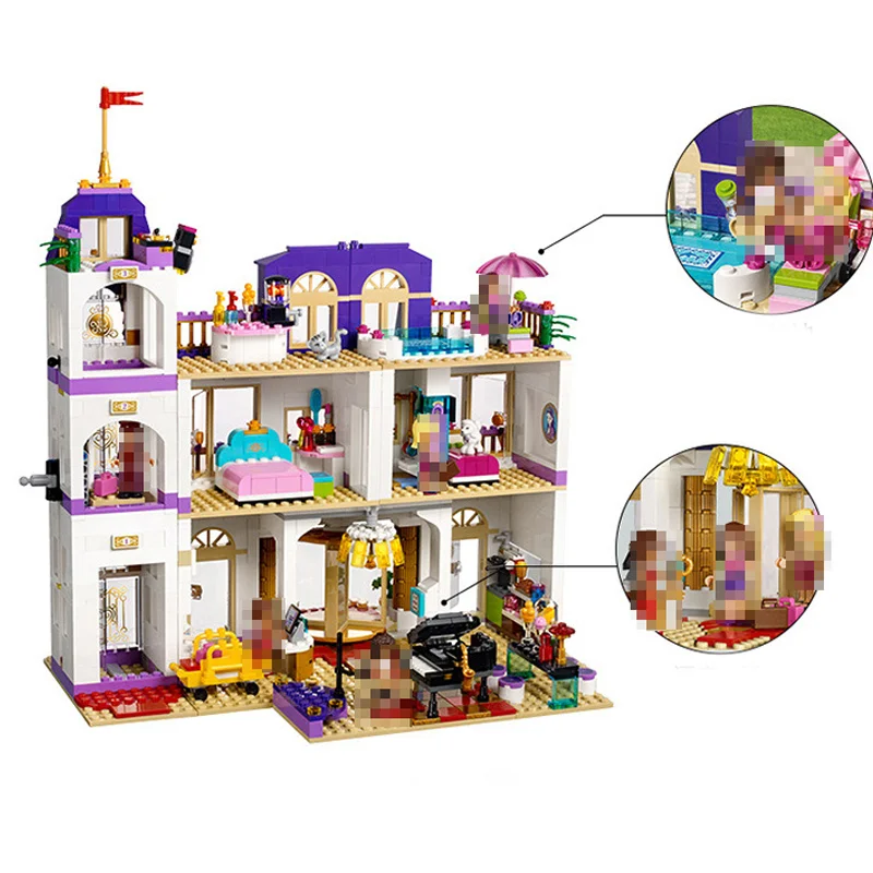 

Friend Girls Series Heartlake Grand Hotel Model Compatible LegoINGlys 41101Blocks Bricks DIY Toys for Children Christmas Gifts