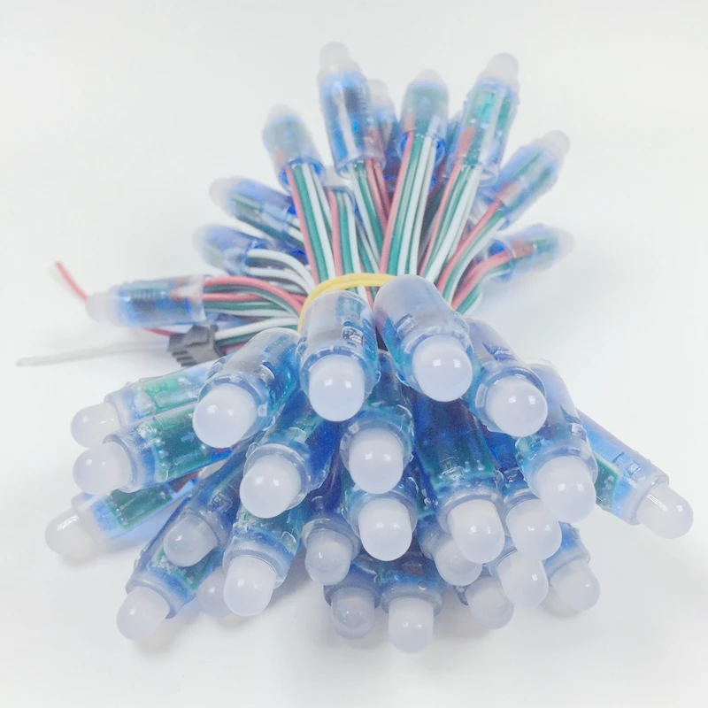 

50pcs/lot 12mm WS2811 RGB LED Pixel Module DC 5V IP68 Waterproof String Light For Holidays/Chrismas/ Festival