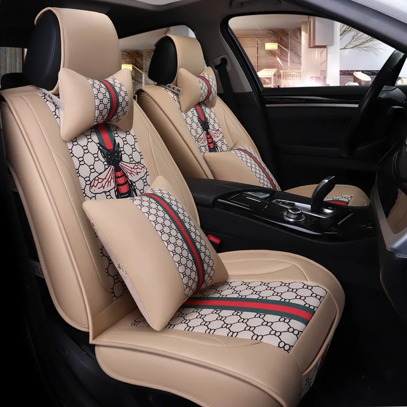 

Flax car seat cover seat protector For Toyota auris c-hr harrier hilux mark 2 premio tundra Reiz Mark X Crown venza