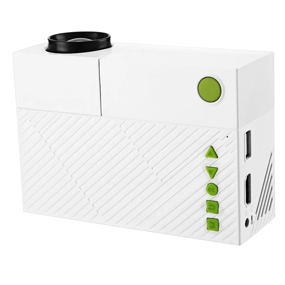 Exquizon YG310 updated YG300 LED Portable Projector HD 800Lumen 320x240 1080P AV USB HDMI Video LED mini Home Media Player (2)