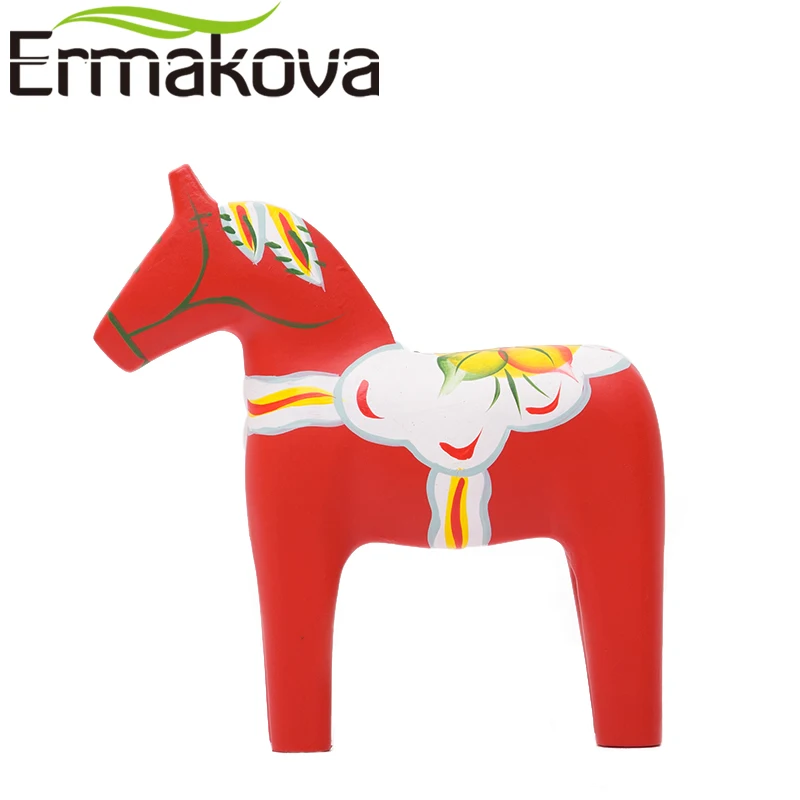 ERMAKOVA 2 шт./компл. деревянная Дала лошадь статуэтка традиционная Животная