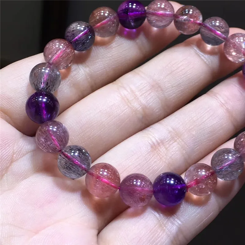 Natural Super Seven Melody Stone Rutilated Quartz Bracelet (3)