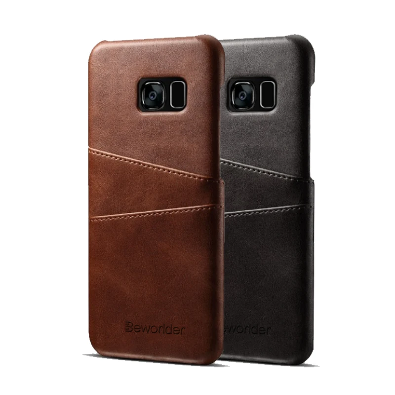 Beworlder For Samsung Galaxy S6 Case Edge Leather Vintage Card Slot Back Cover edge |